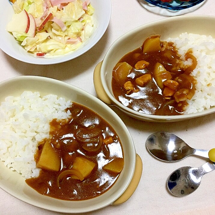 鶏むね肉と玉ねぎじゃがいもだけなのにコク旨カレー♡